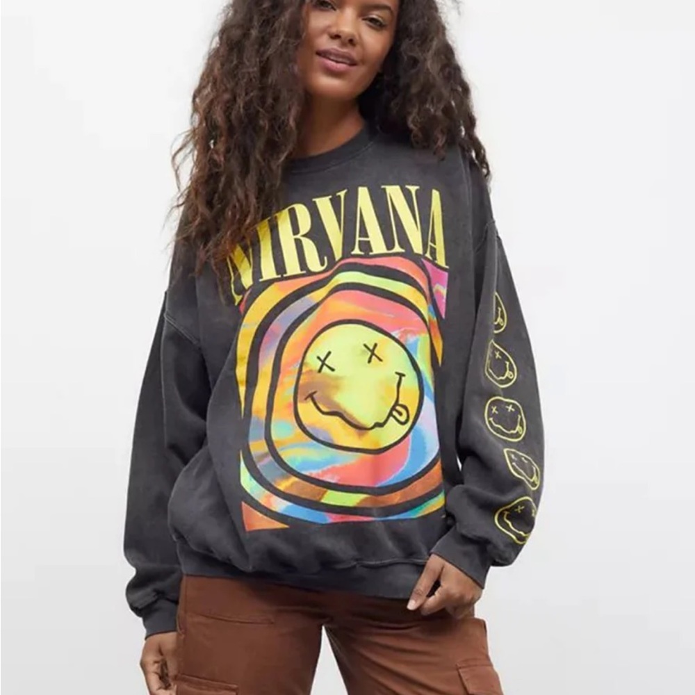 Nirvana Smile Overdyed Sweatshirt